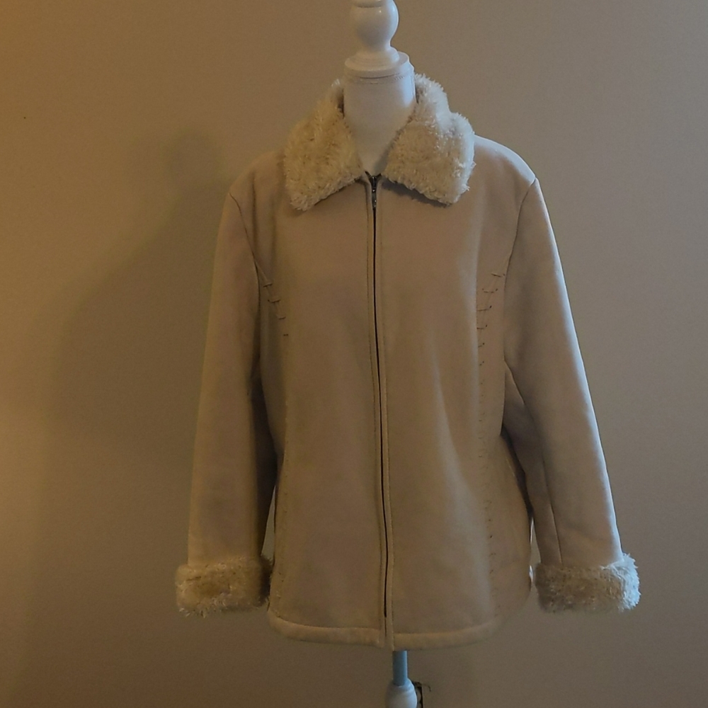 Liz Claiborne Woman Suade Like Winter Coat